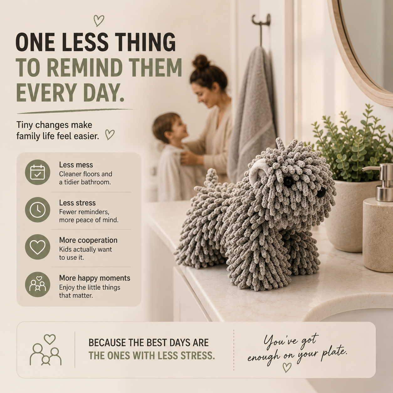 Dog-Shaped Hand Towel