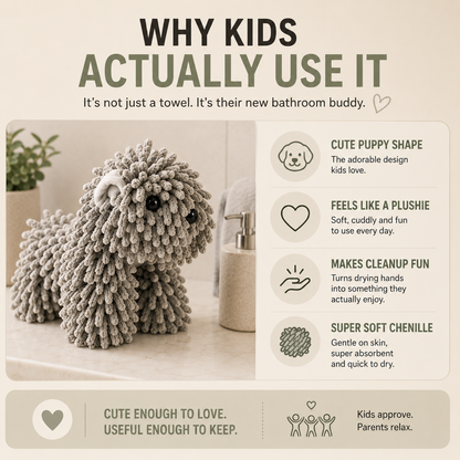 Dog-Shaped Hand Towel